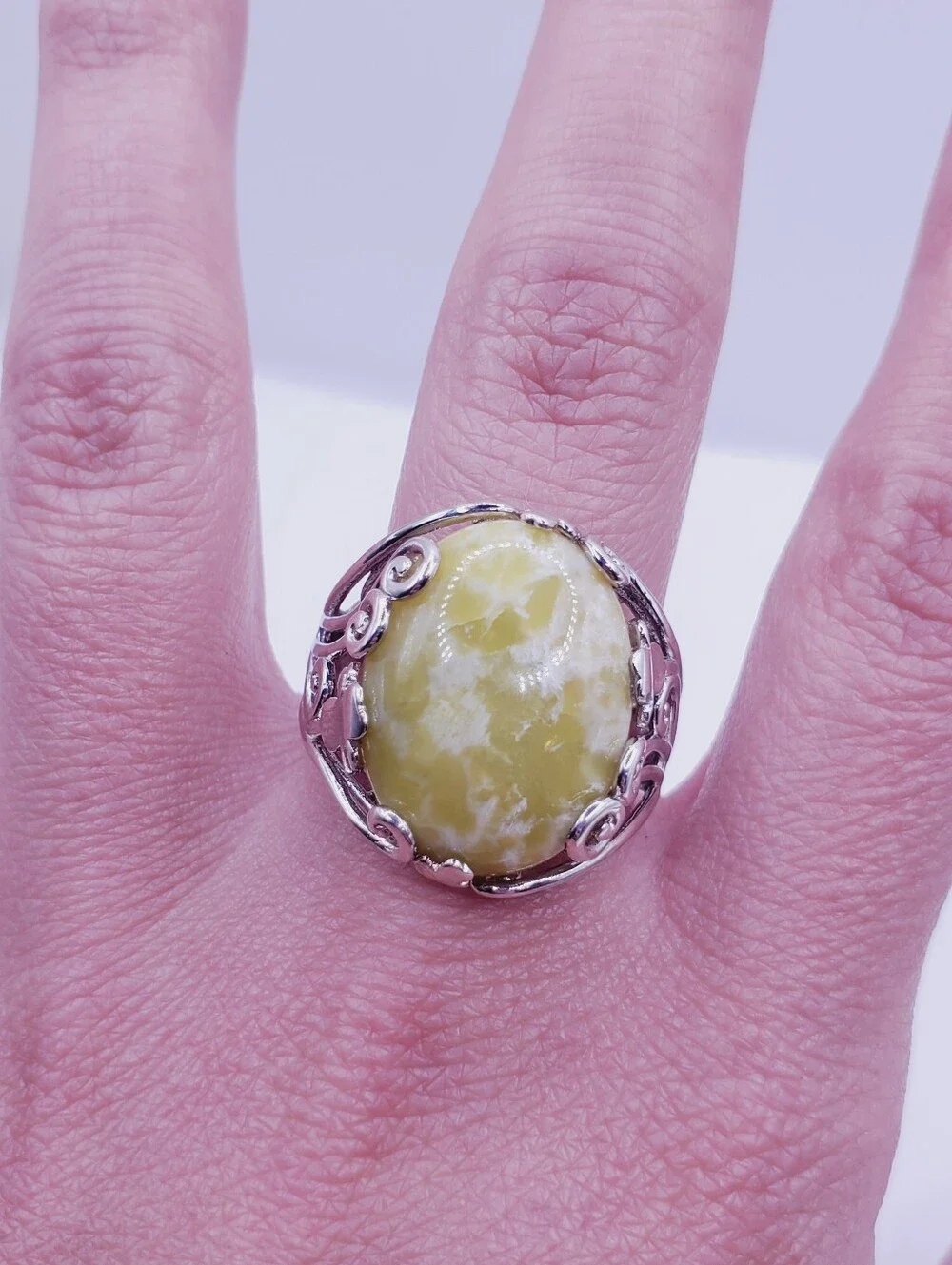 Marble Clover Ring